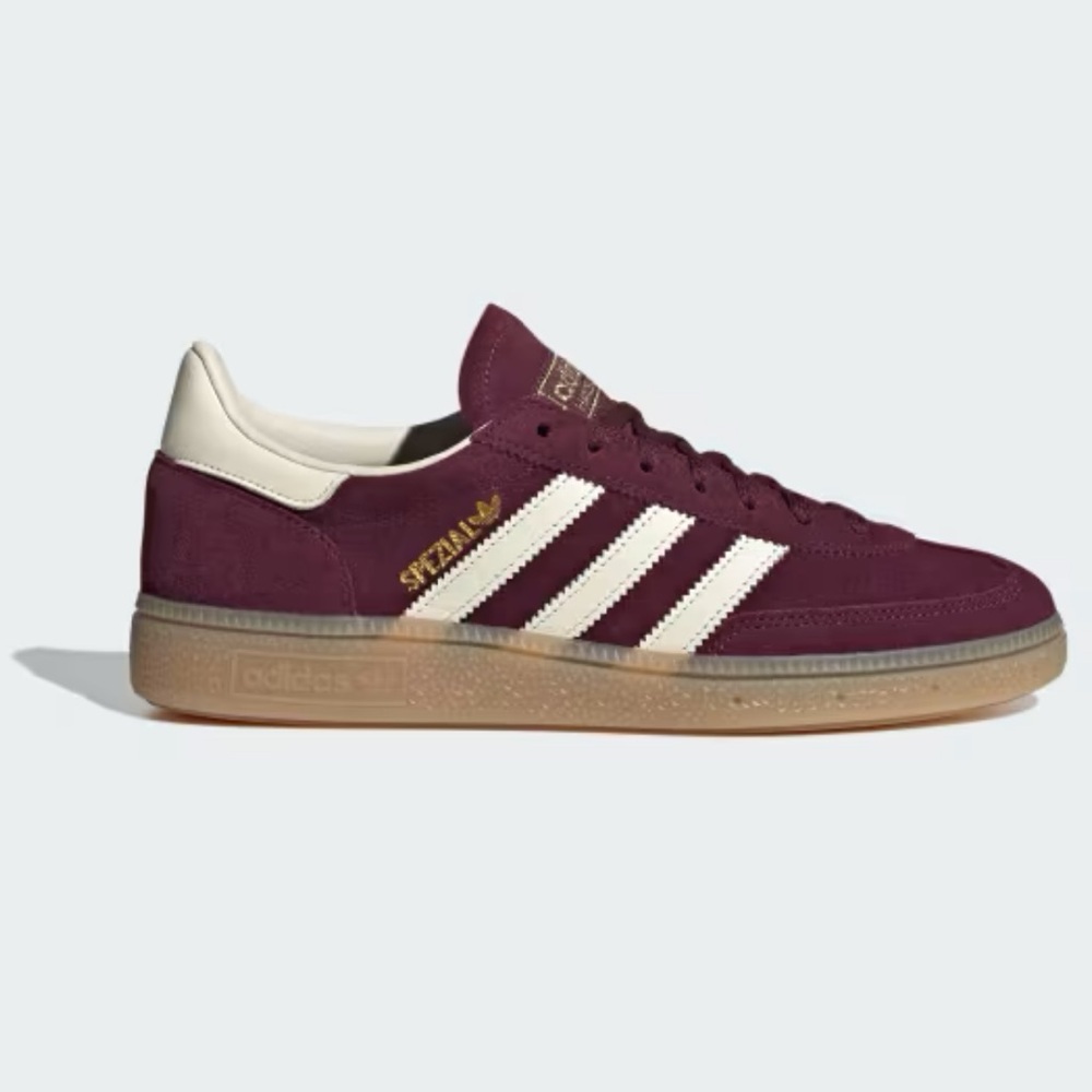 Adidas Maroon and Cream Sneakers